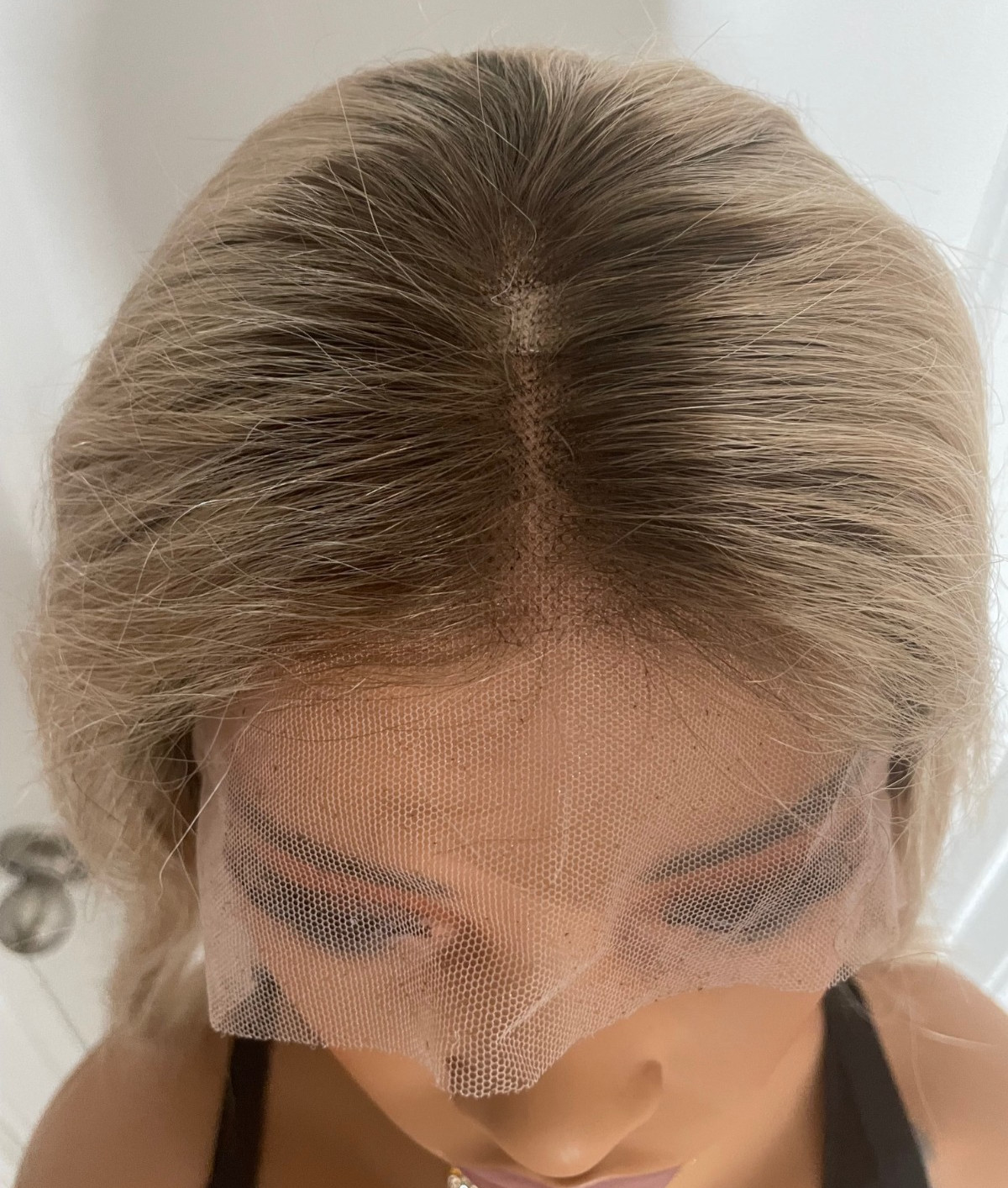 Ombre 8″ Ash Blonde 13×4 Lace Front Wig Human Hair Short Bob