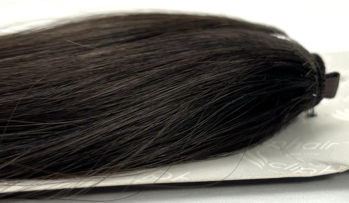 ClipHair Quad Weft 12″ Wide Thick Remy Human Hair Clip in Hair Extension 16″L 2#
