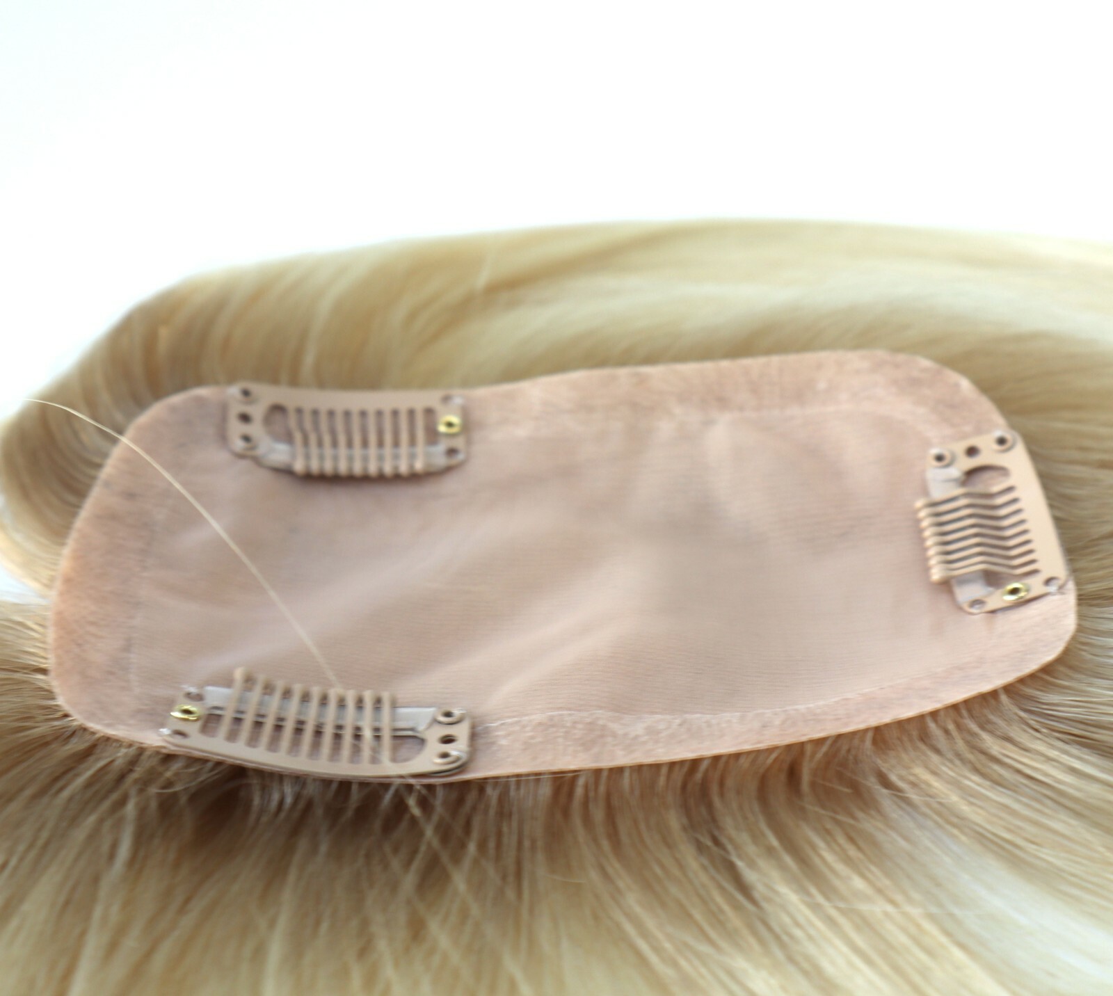 Women Topper Toupee Chinese Remy Hair Injected Silk Lace System Hairpiece 16”