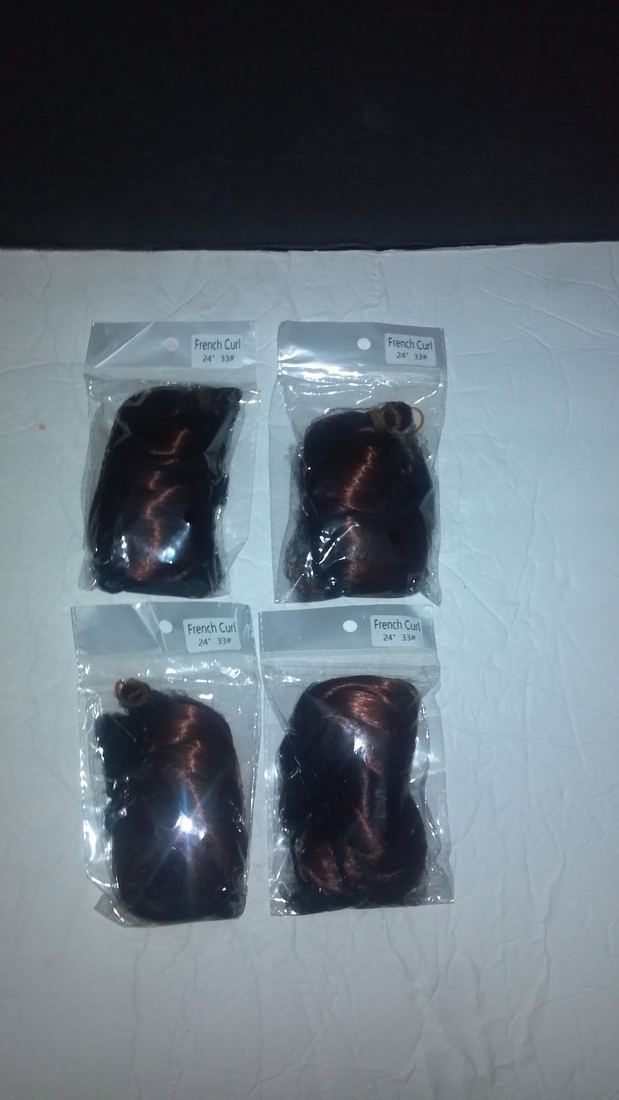 French Curl Braiding Hair 24 Inch, 4 Packs Braiding Hair Extensions #33