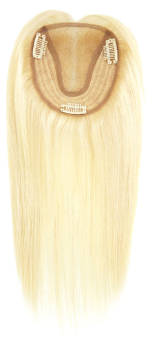 Womens Human Hair Replecement System Wig Durable Lace Wefted in sides Hairpiece