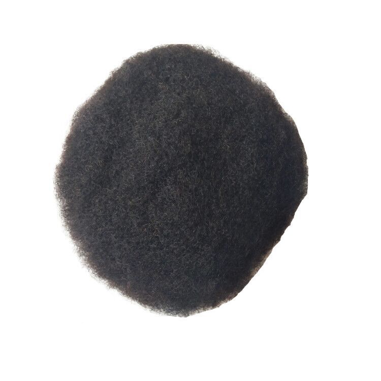 N.L.W Toupee for mens human hair full lace afro curl natural black base 10×8″