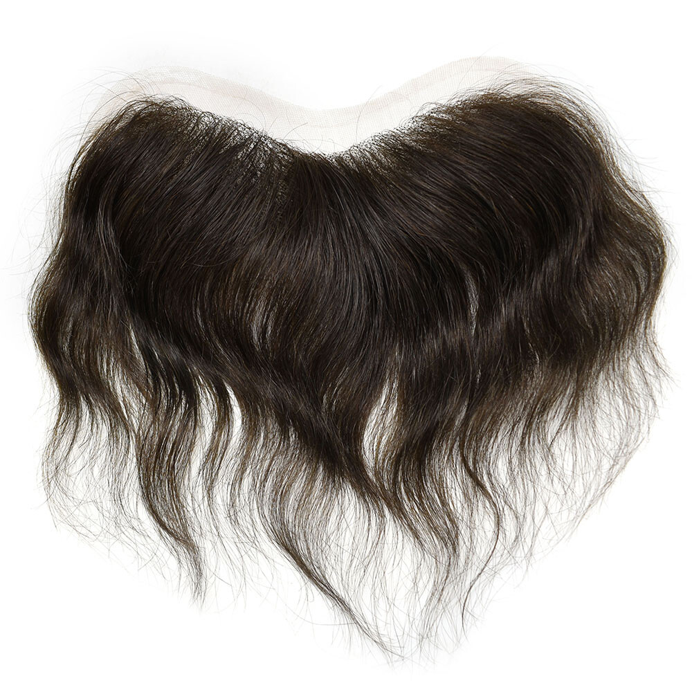 Full French Lace Mens Frontal Hairpiece for Receding Hairline Human Hair Natural