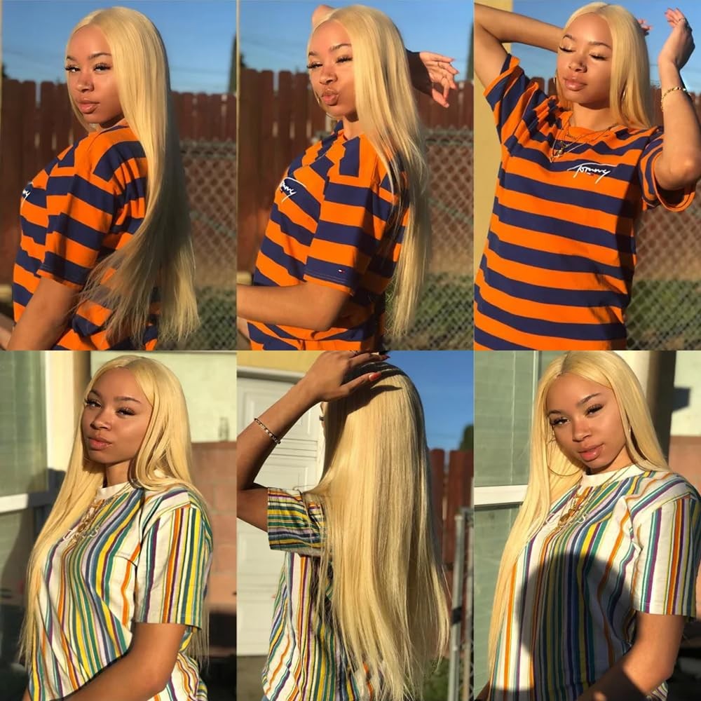 Blonde Bundles Human Hair 613 Straight Bundle Blonde Loose Wave 3 Bundles 18 20
