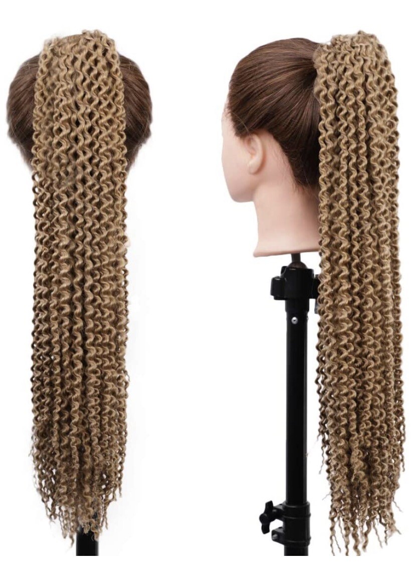 AISI BEAUTY Long Wavy Drawstring Ponytail Ext. for Black Women Synthetic 22”