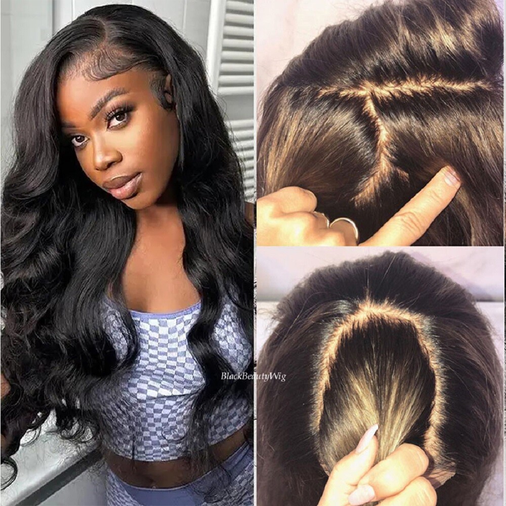 5×5 Silk Base Full Lace Human Hair Wig Body Wave Pre Plucked Silk Top Lace Wigs