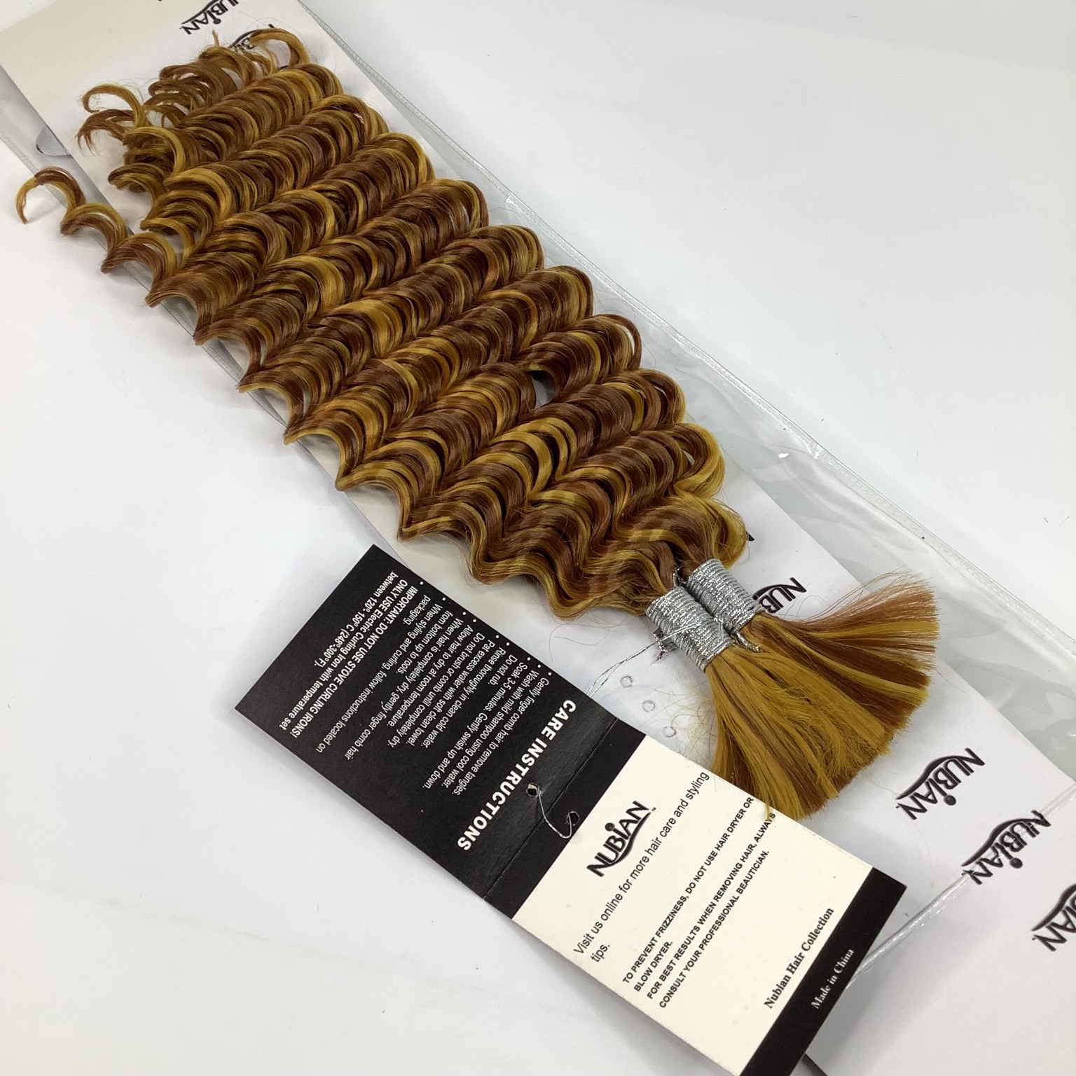 Nubian Premium Deep Bulk Human Hair Blend 18″-20″ P30/144 Braiding