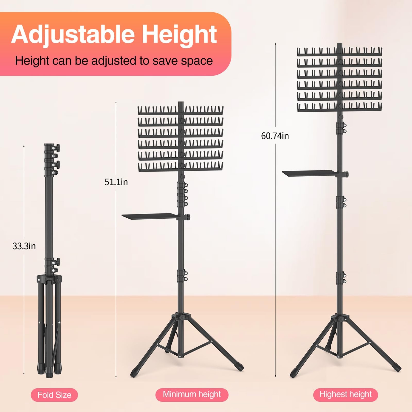 Braiding Hair Rack with Tray, 2-Sided 144 Pegs, Heavy Duty Braiding Rack Stand f
