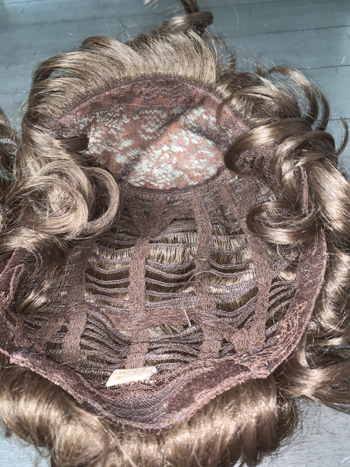 A4 VTG 70s ELURA WIG HAIR PIECE AUBURN BROWN SHORT LAYERED CURLY KOREA ACRYLIC