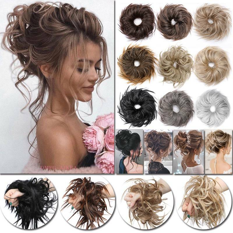 X-LARGE Messy Bun Hair Piece Scrunchie Updo Wrap Hair Extension as Human Bun USA