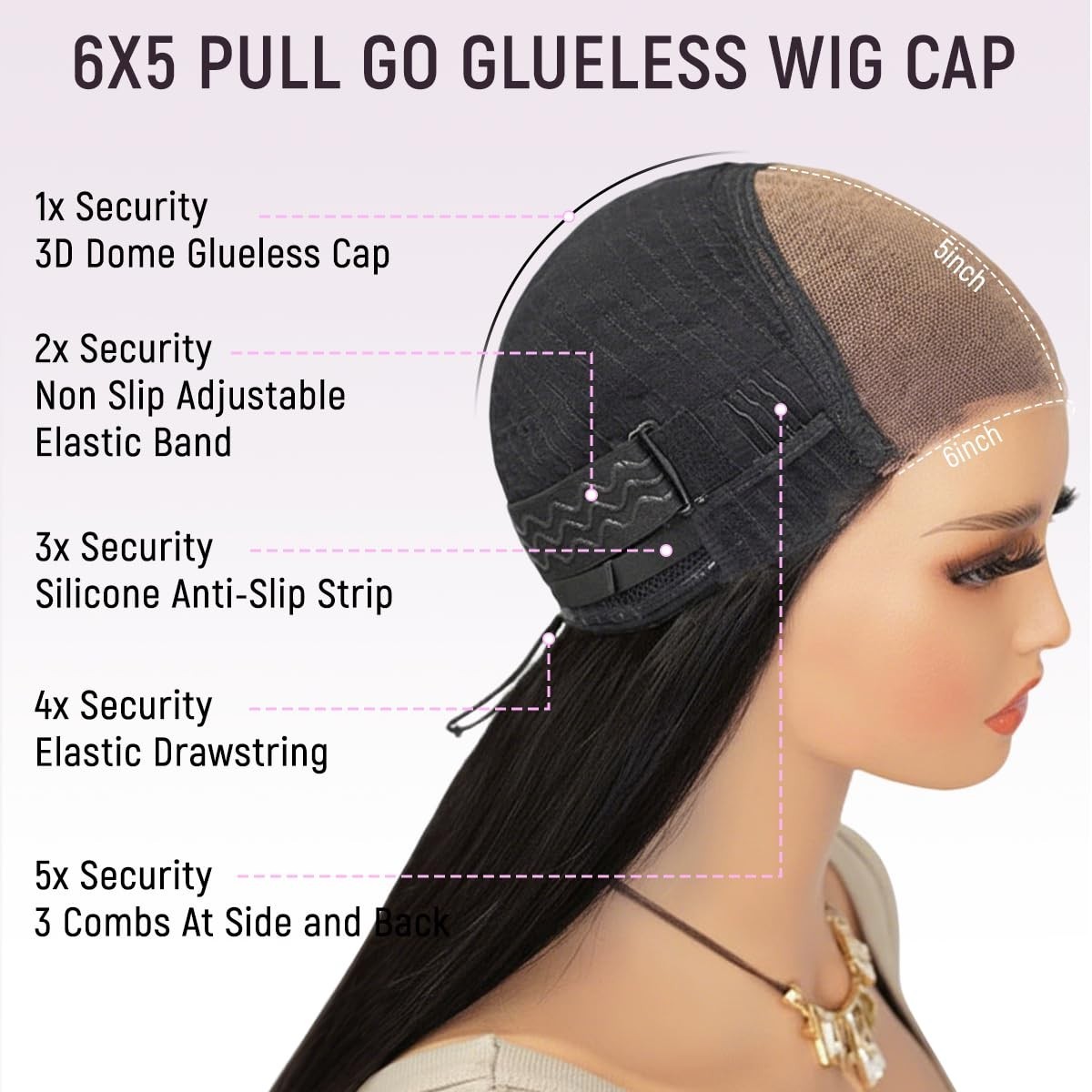 Glueless Human Hair Wig 18″ Loose Body Wave HD Lace Closure, Pre Plucked, 200% D