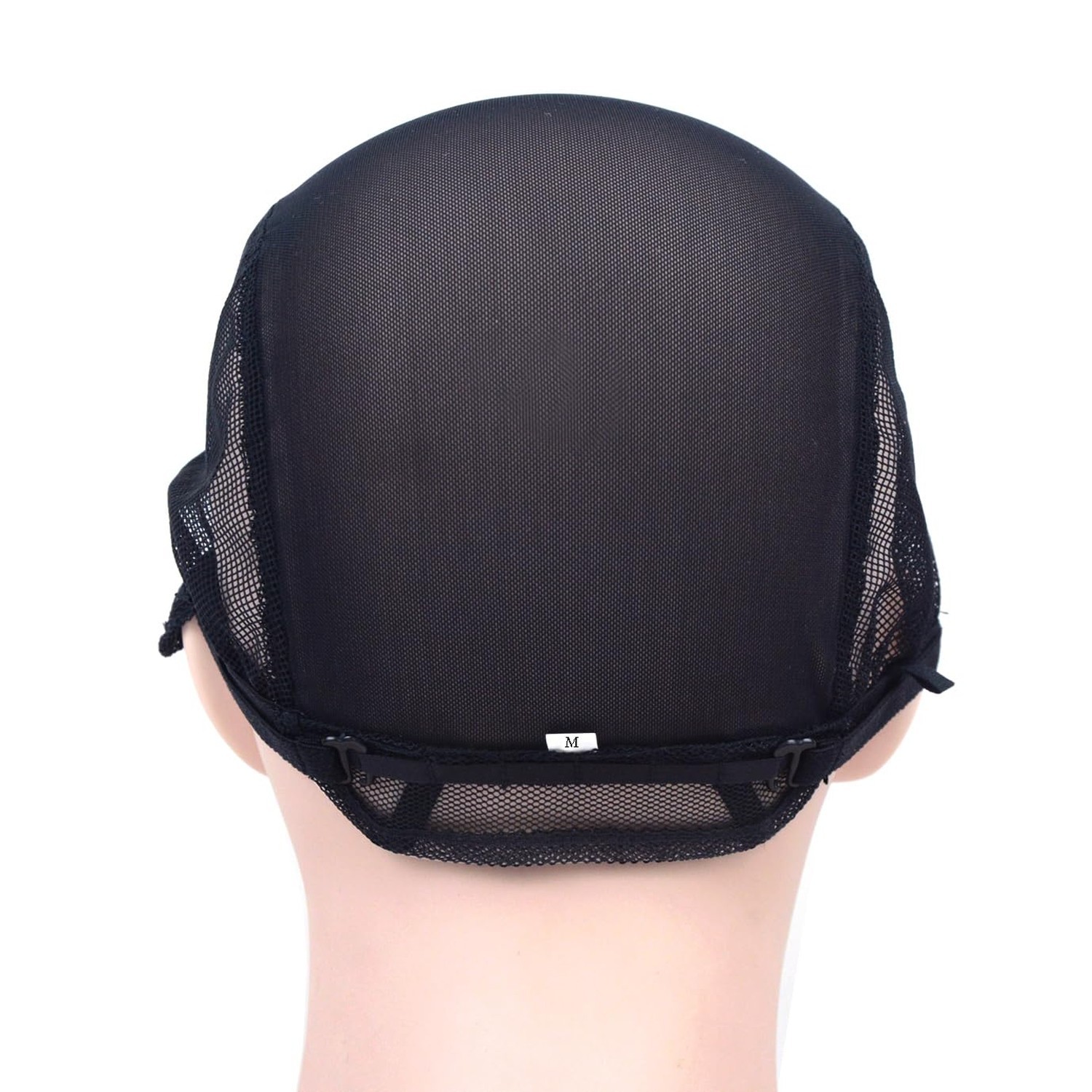 2 Pcs Black Double Lace Wig Caps with Adjustable Straps Swiss Lace Hairnet on…