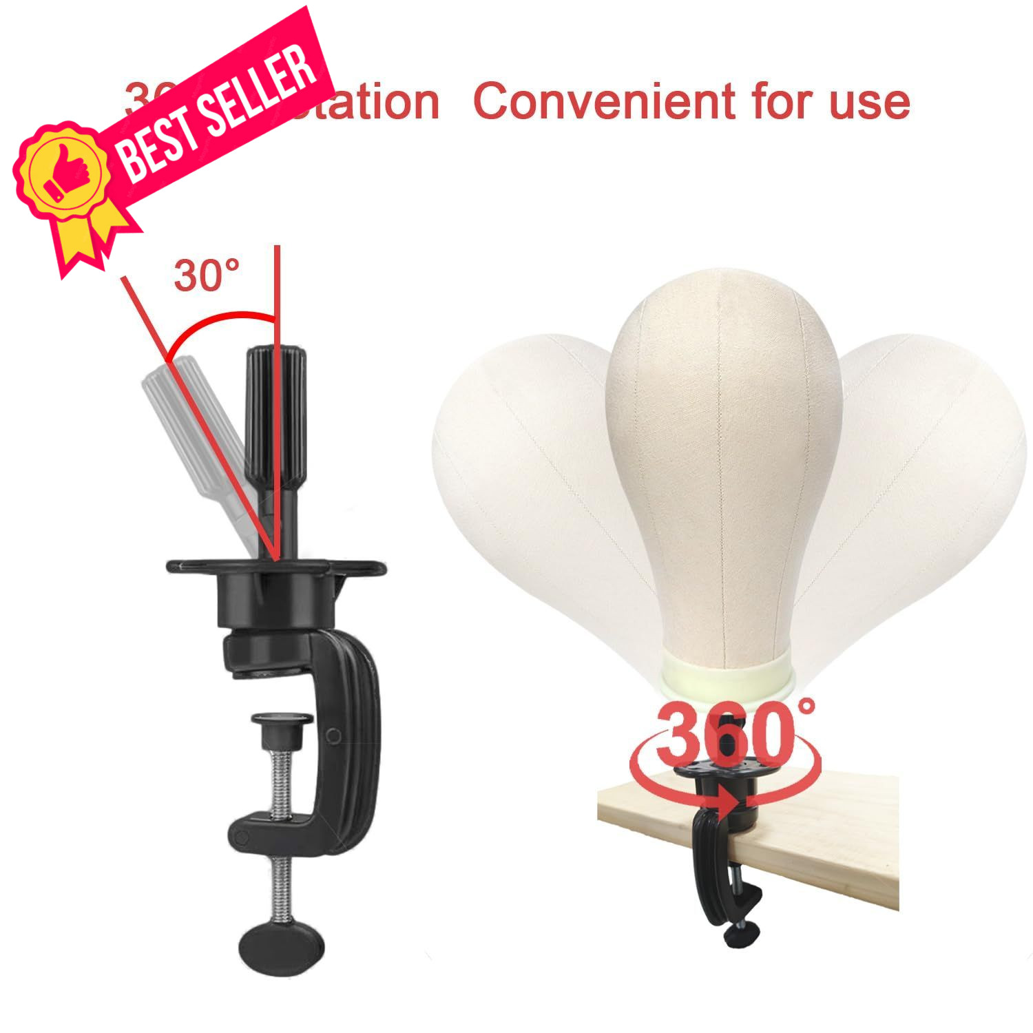 Wig Stand Mannequin Head Holder 1 Pack Black 1 Count (Pack of 1), 1PCS