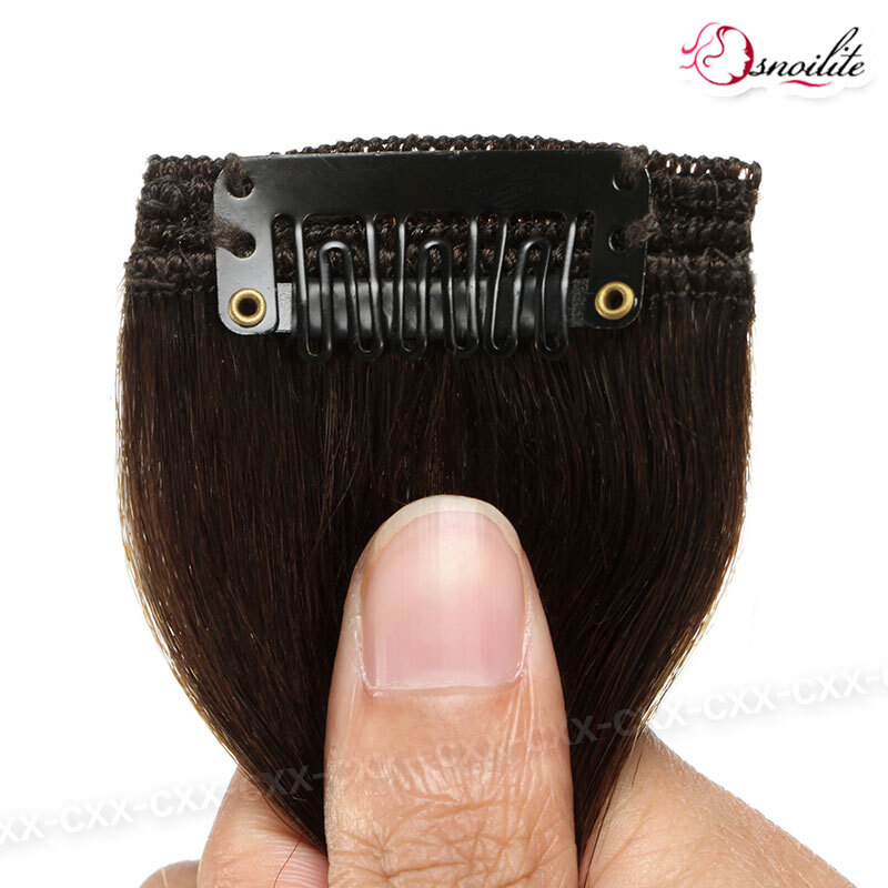 170G Double Weft Thick Clip in 100% Remy Human Hair Extensions Full Head Platin