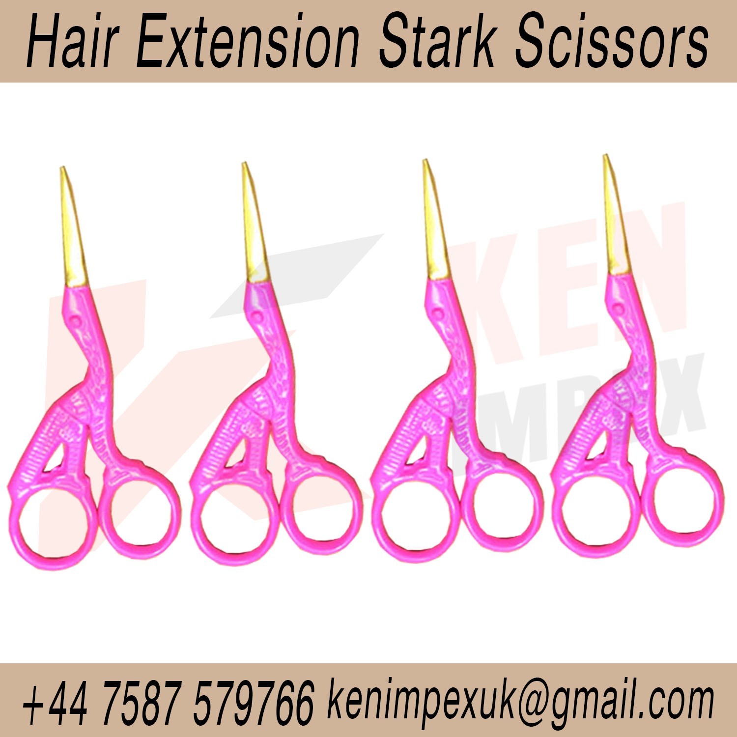 Wholesale Custom Salon Hair Extension Tool Set Hot Pink Gold Custom Logo Ability
