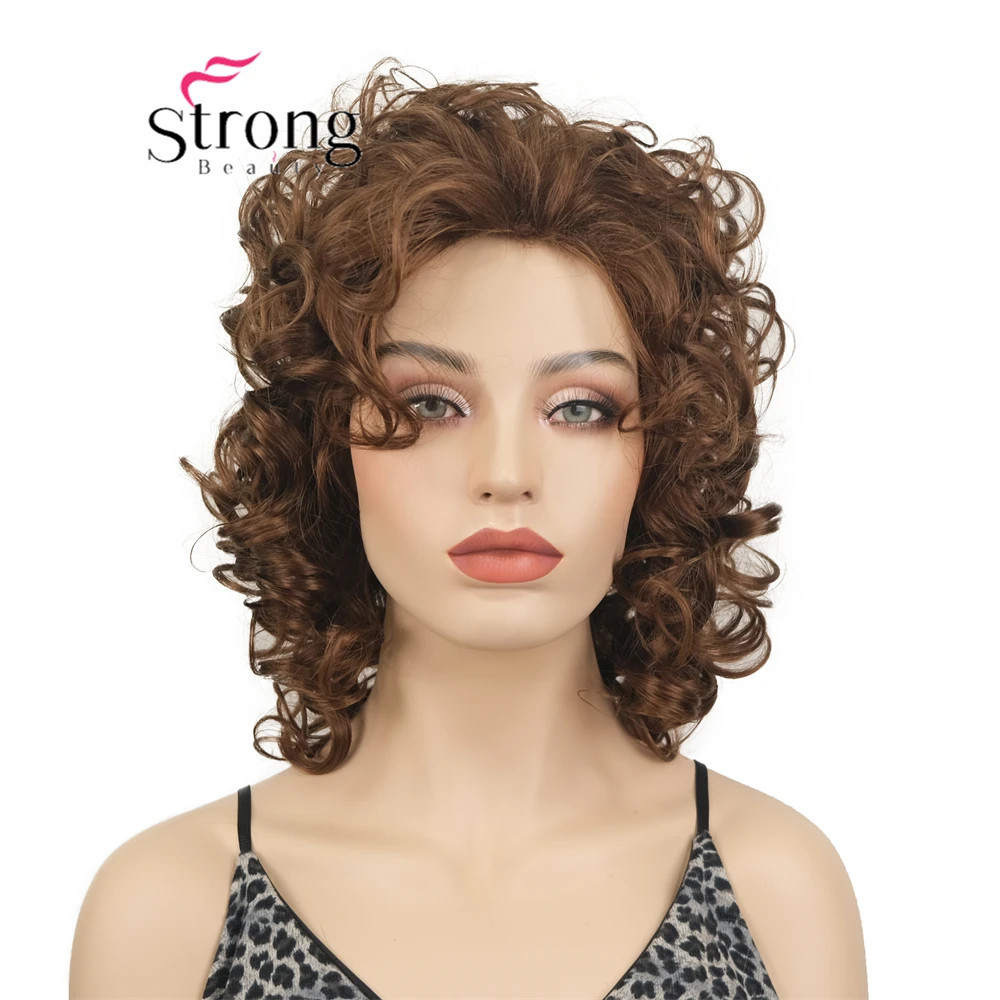 StrongBeauty Short Curly Wig Women Synthetic Natural Looking Daily Party Wigs