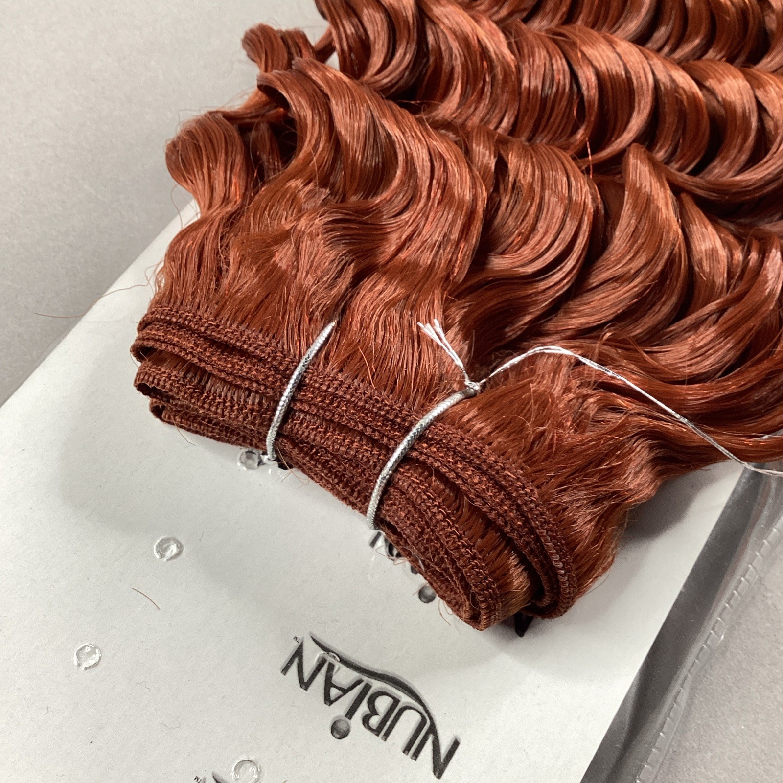12” Deep Weave #350 Copper Nubian Synthetic Blend Mixed Hair Extensions