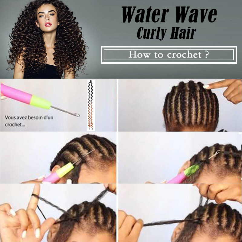 1/3/5 Pack Water Wave Marlybob Crochet Braids Hair Extensions 14 Inch Synthetic