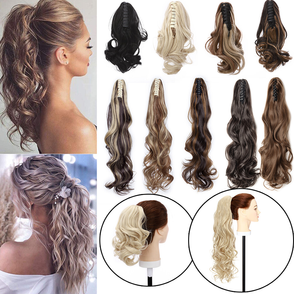 Mega Thick Claw On Ponytail Hairpiece Hair Extensions As Human Hair For Woman US