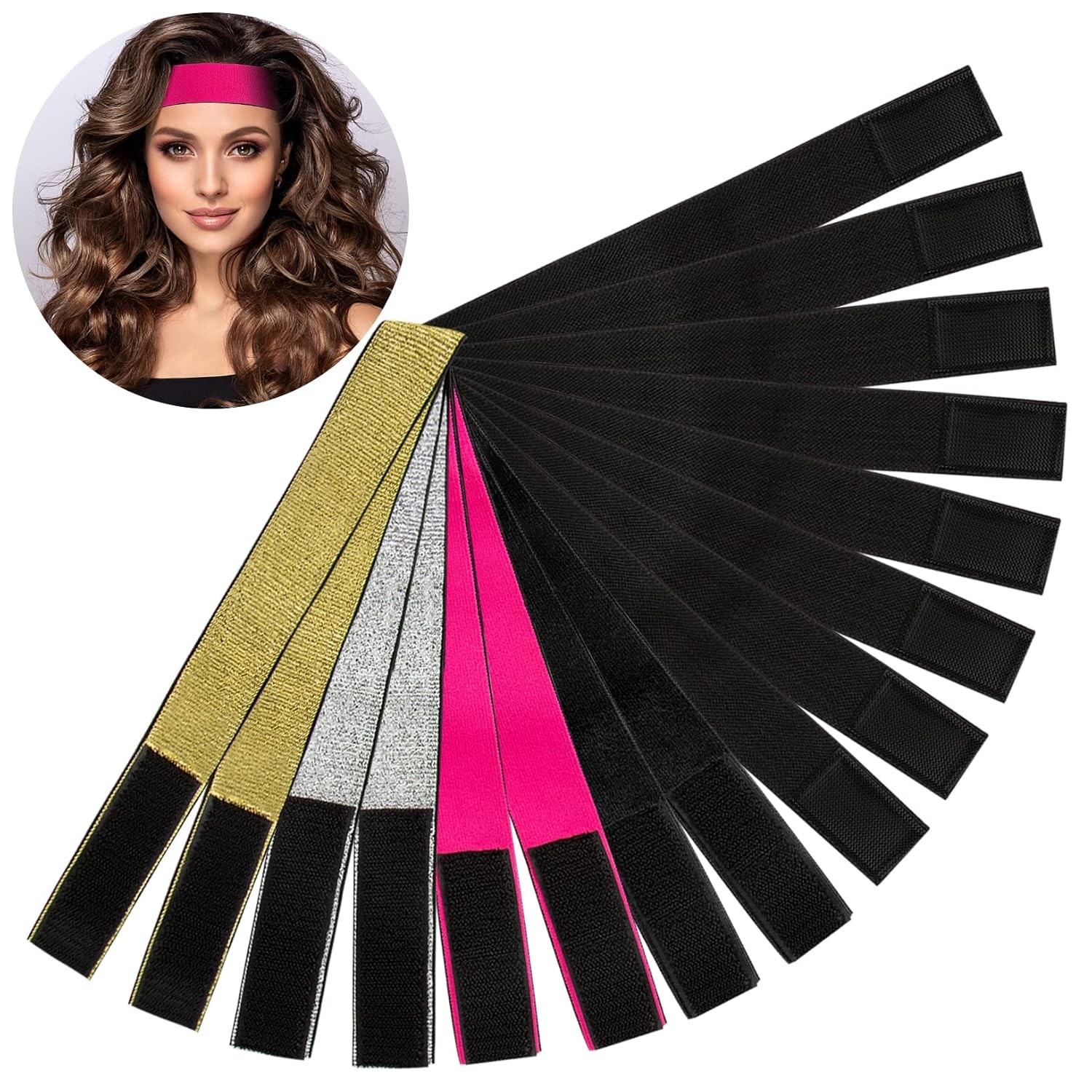 ONLYFU 8pcs Elastic Bands for Wig, Adjustable Lace Front Wig Edge Melting Bands