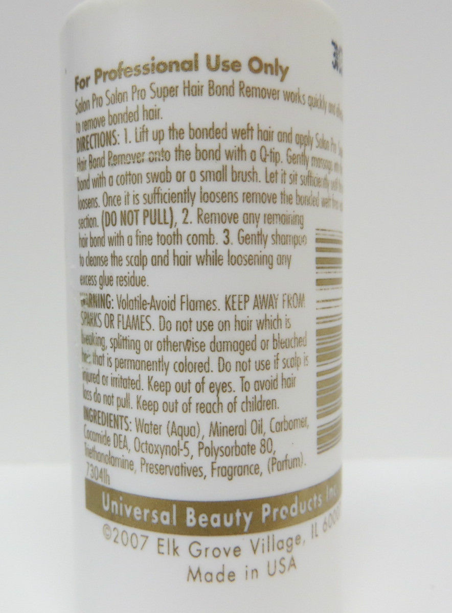 SALON PRO EXCLUSIVES PROFESSIONAL SUPER HAIR BONDING REMOVER LOTION 2OZ, 4OZ
