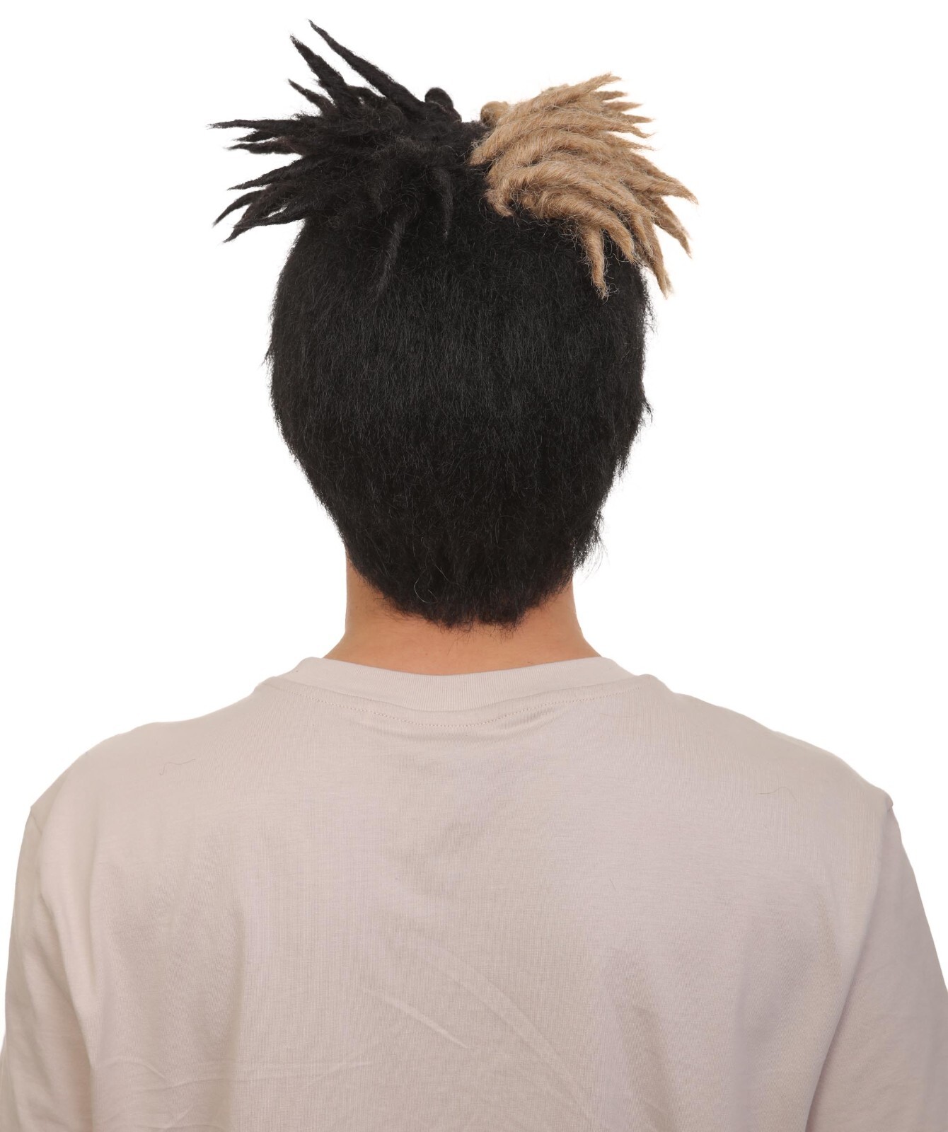 Adult Men’s American Rapper Half-colored Black and Blonde Dreadlock Wig HM-1509