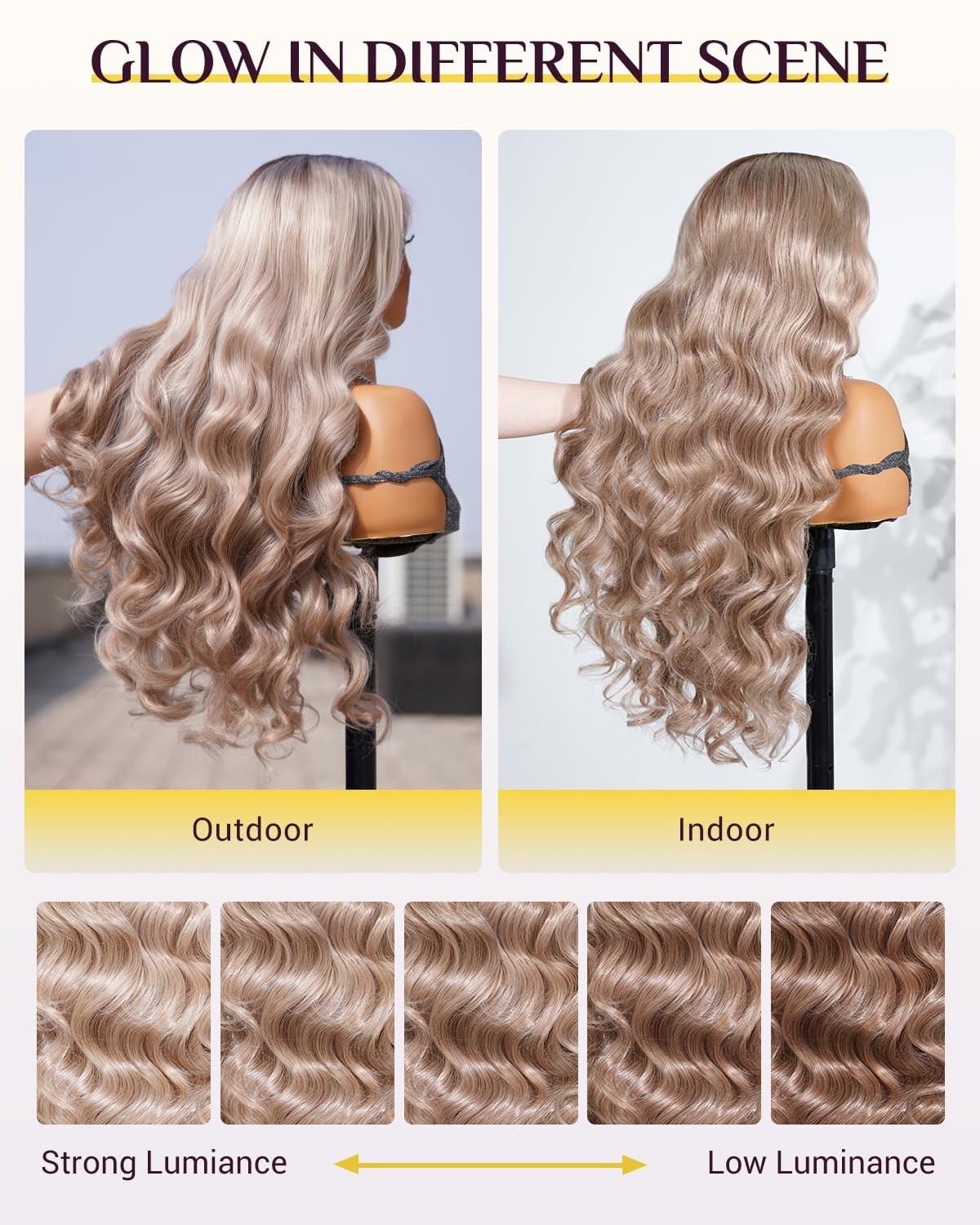 Teslal Ash Blonde Wig Human Hair Blend Wear And Go Glueless Wigs Pre Plucked
