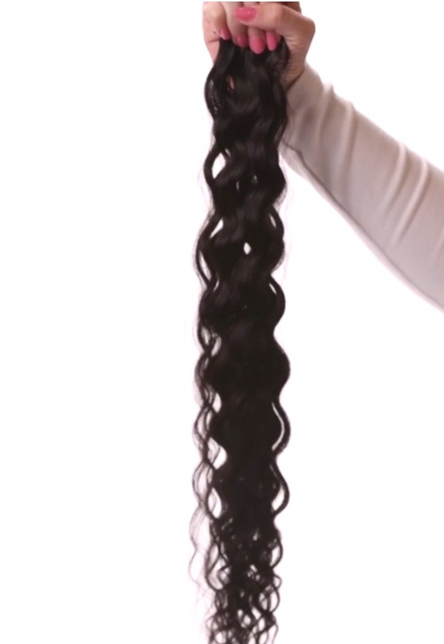 19” Tape in Black human hair 48g extensions curly 2b 2c remy 38 pc.donna bella