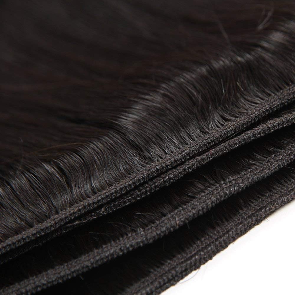 Hydtxc Human Hair Bundles 14 16 18 Inch Natural Black Straight Wave Bundles
