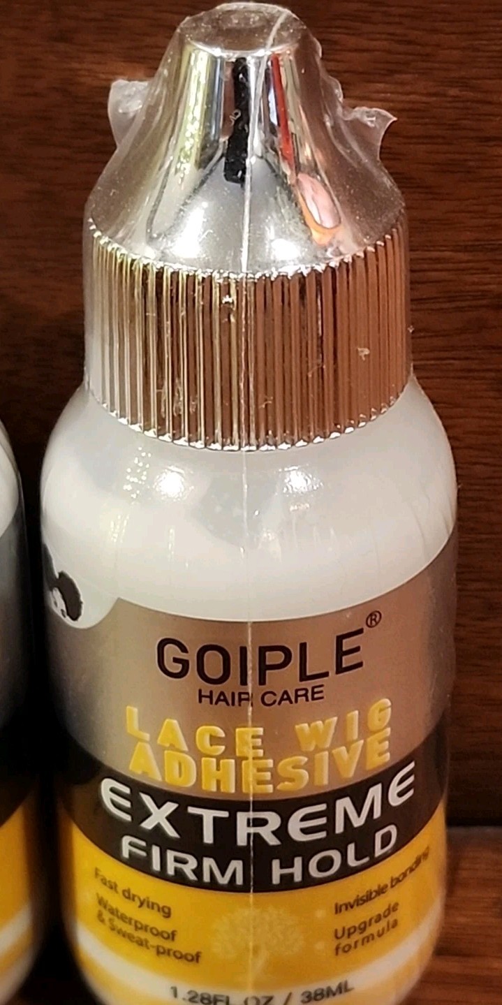 (3 PACK) Goiple Waterproof Lace Wig Glue 1.28 Fl OZ Fast Dry Adhesive for Hair