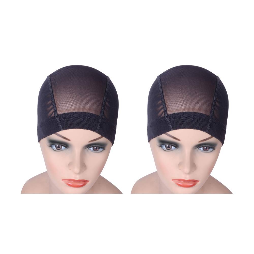 YANTAISIYU 2 PCS/Lot Black Mesh Cap Wig Small (2 Count), 2 pcs cap