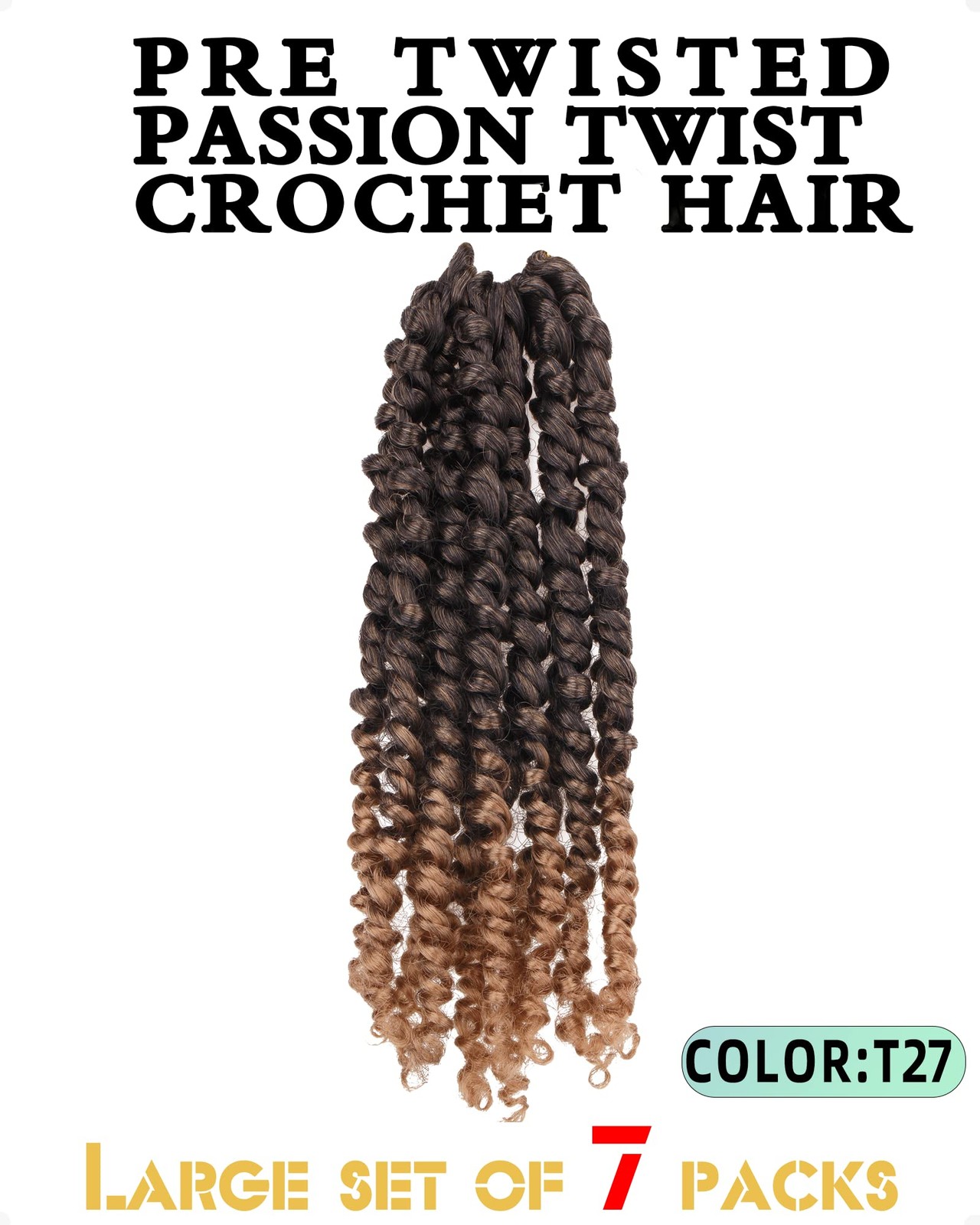 Pre-Twisted Passion Twist Crochet Hair for Black Women Passion Twist Hair Pre…