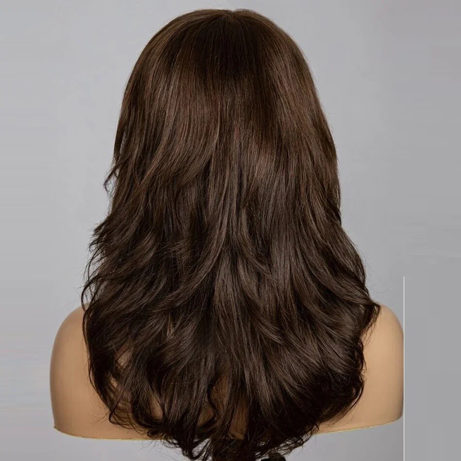 Layered Full Machine Made Wigs For Women Brazilian 100% Human Hair Wig