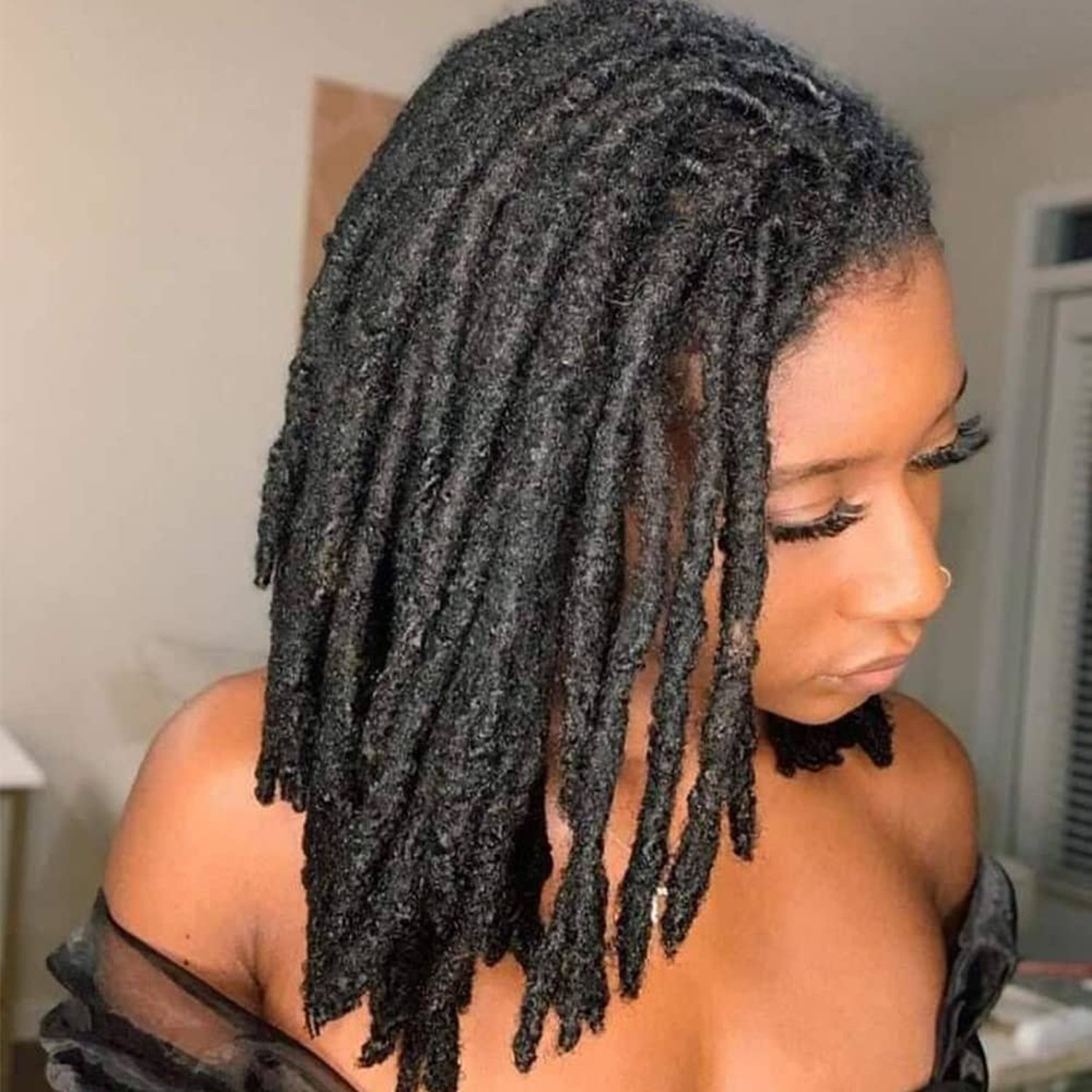 6 inch 20 Strands Loc Extensions Real Human Hair for Women/men Can … Fast Ship