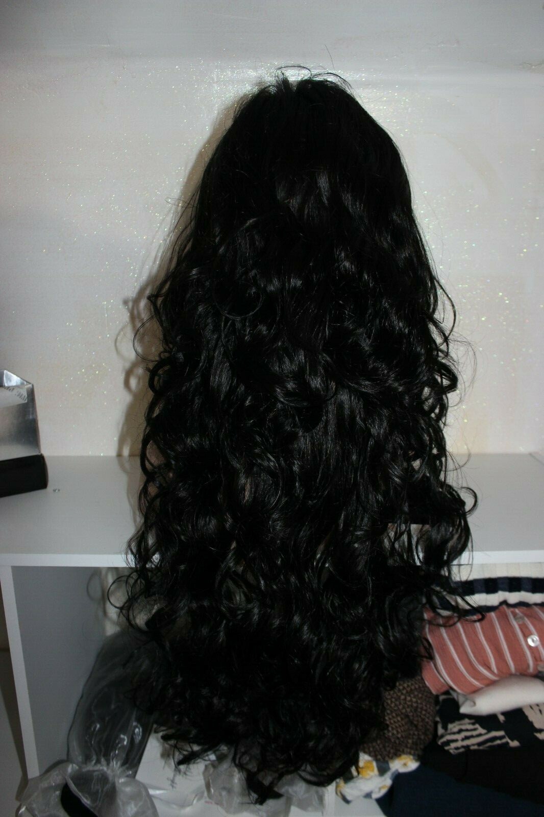 Wig Pro Collection Synthetic Long Wavy Wig 32 inches Bianca in black brown 1b