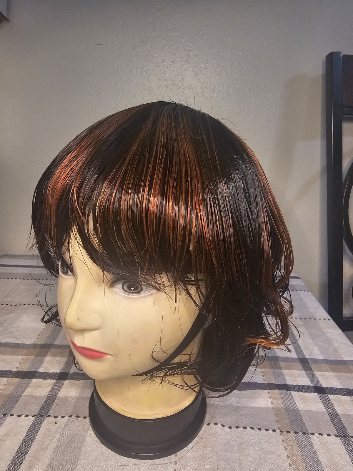 Bob Indonesia 100%HumanHair Wig Full Machine made No Lace
