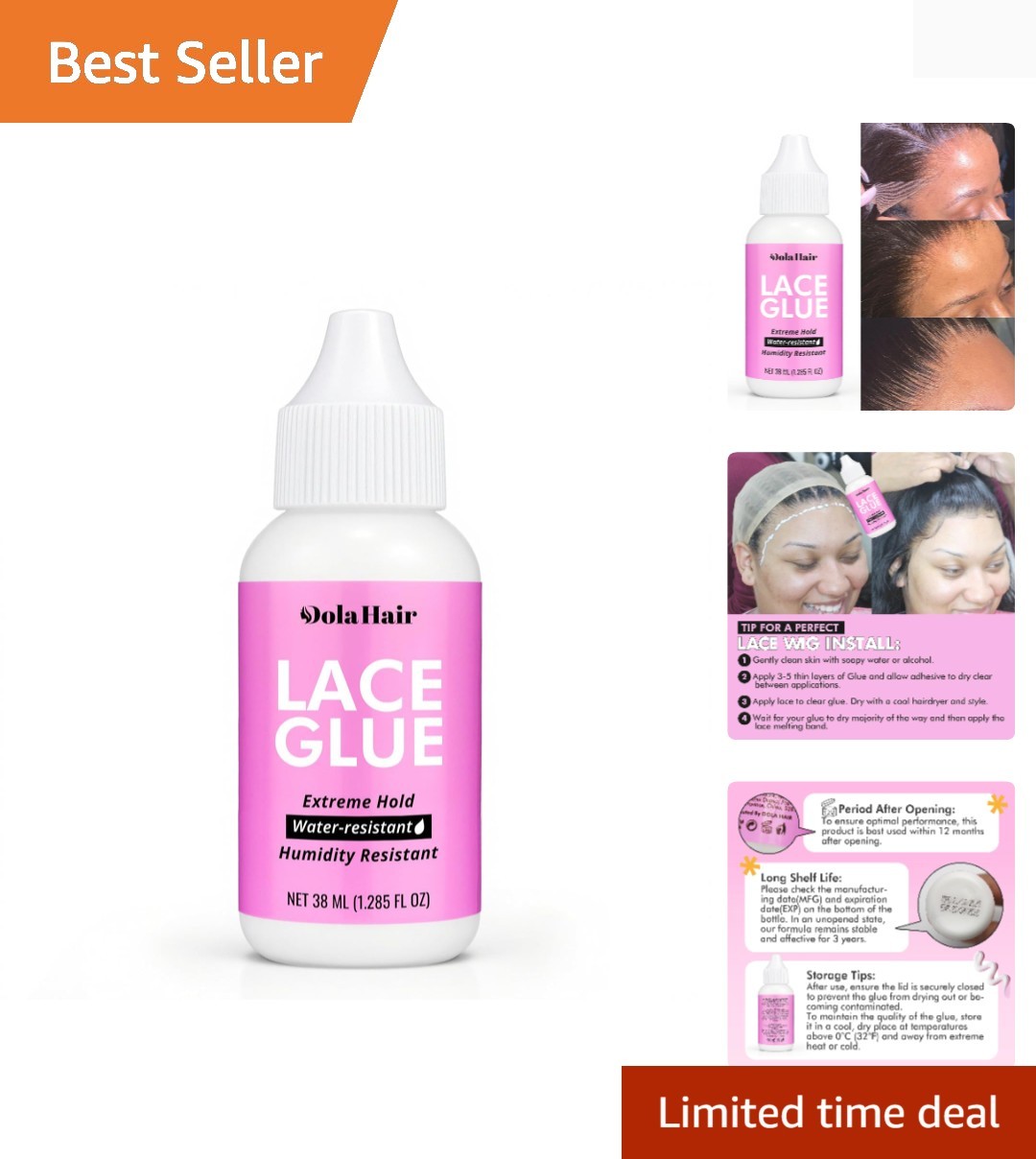 1.3oz Extreme Hold Lace Glue for Wigs – Invisible Bond & Waterproof Protection