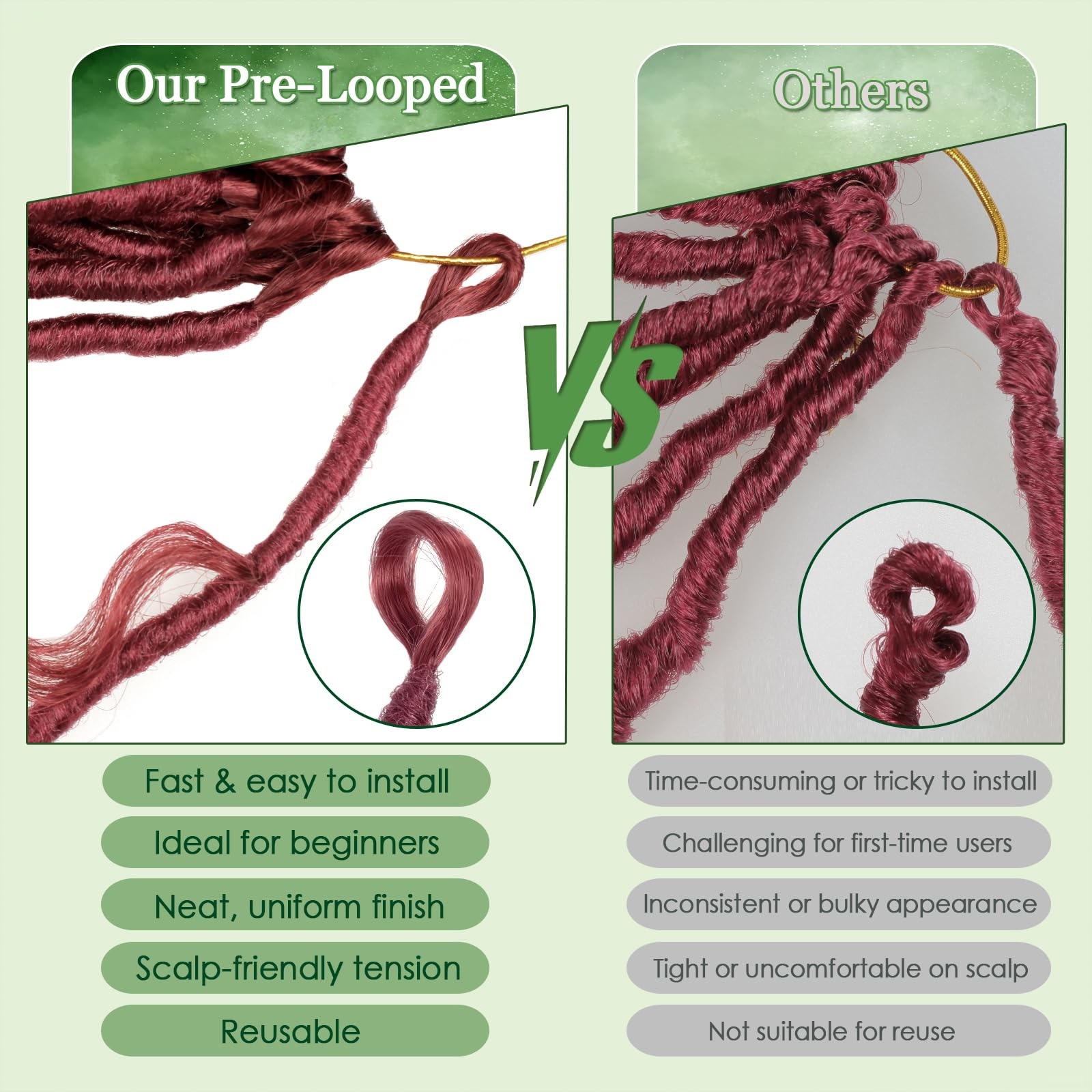 Aibeo Boho Faux Locs Curly Pure Protein Fiber Close To Human Hair Curls 7Packs