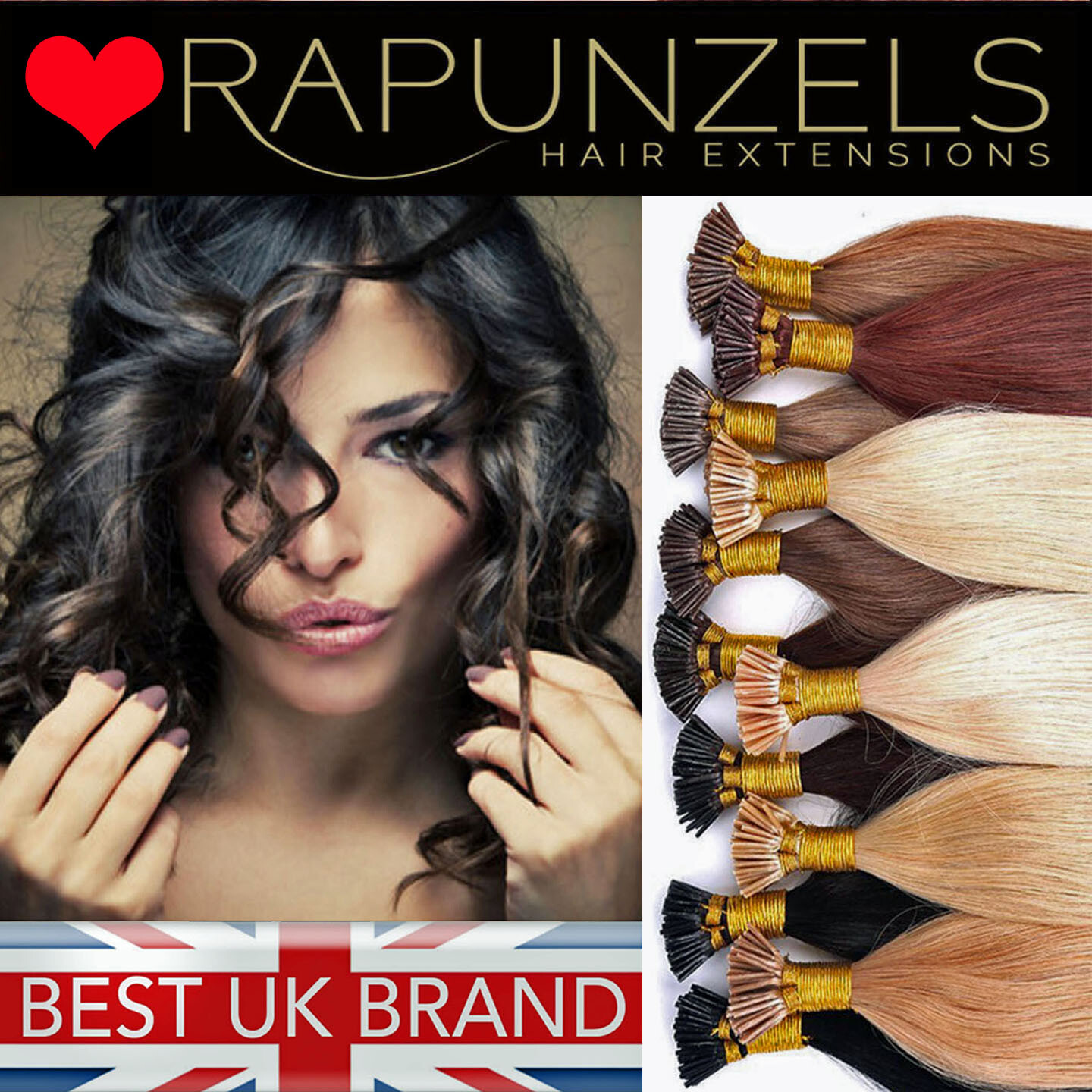 Stick tip Micro Ring hair extensions 7A grade salon remy RAPUNZELS hair 20″