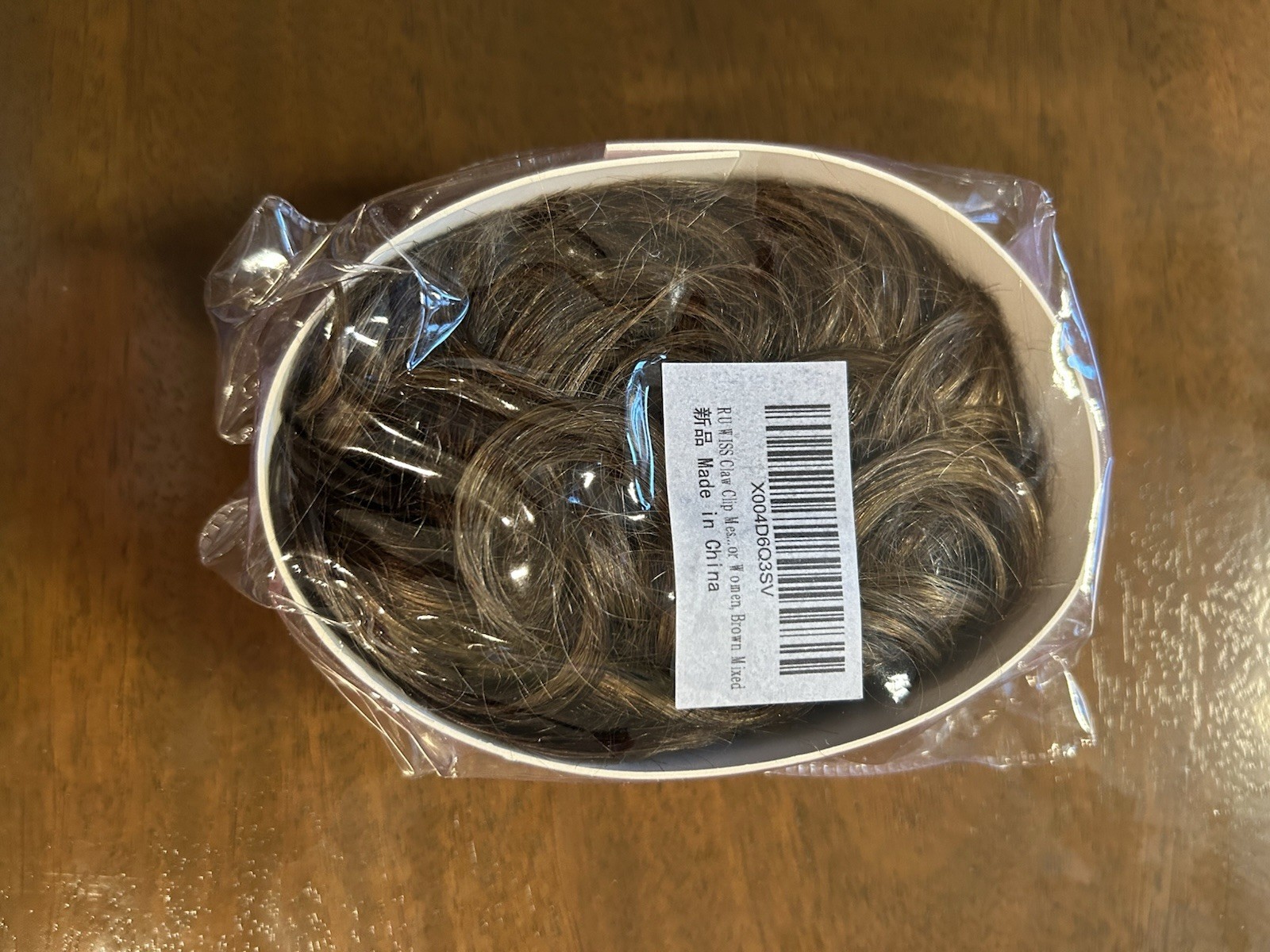 Beautiful Brown Real Hair Bun Extension Hair Piece by Ruwiss Made in China