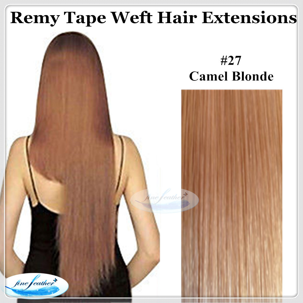 18″ Indian 100% Remy Human 6A Tape Hair Extensions Black/Brown/Blonde 40pcs