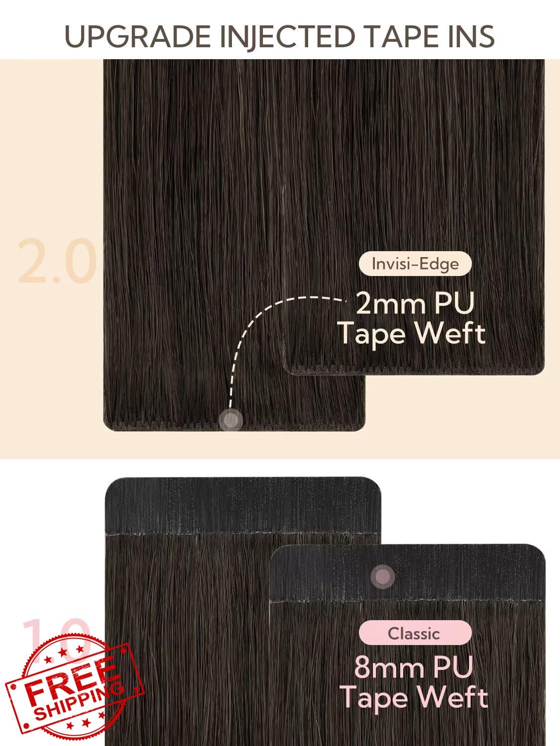 hotbanana 14 Inch Invisi Edge Tape Extensions #2 Pro Invisi