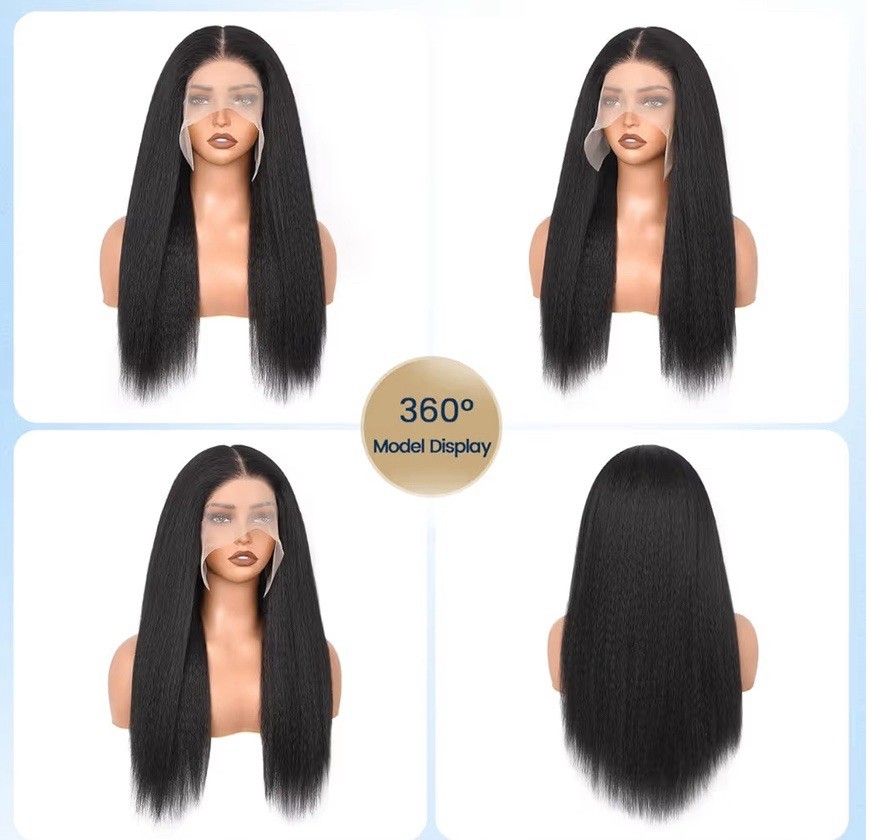 Wig Middle-Part Lightweight No Shedding Wig Cap