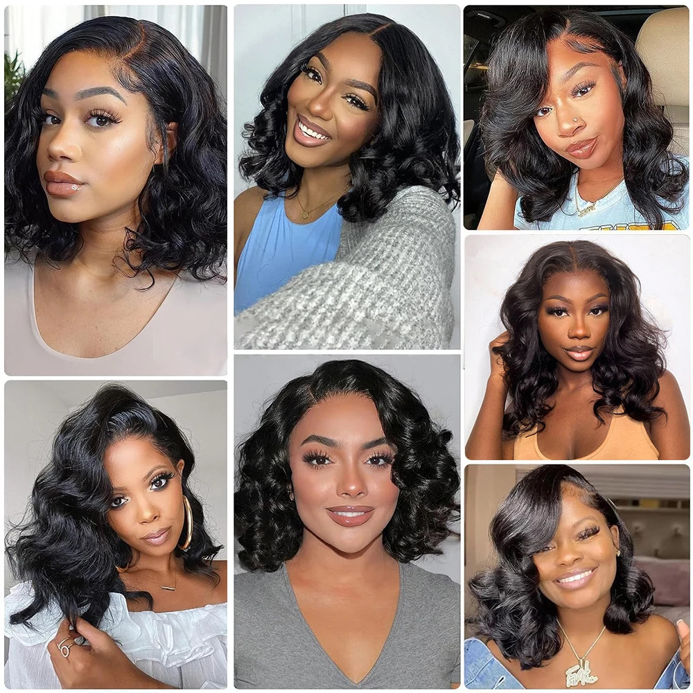 Glueless Body Wave Bob Wig 13×6 Lace Front Human Hair Short Wigs for Black Women