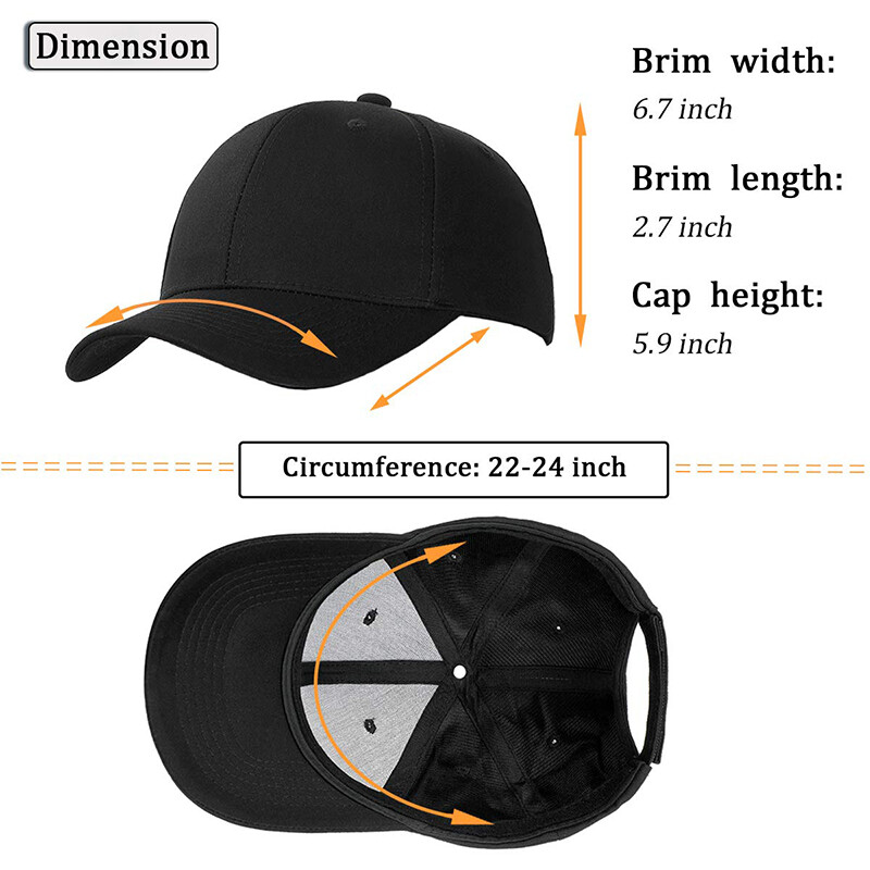 Baseball Cap Synthetic Long Straight Natural Curly/Wavy Hat With Hair Extensions