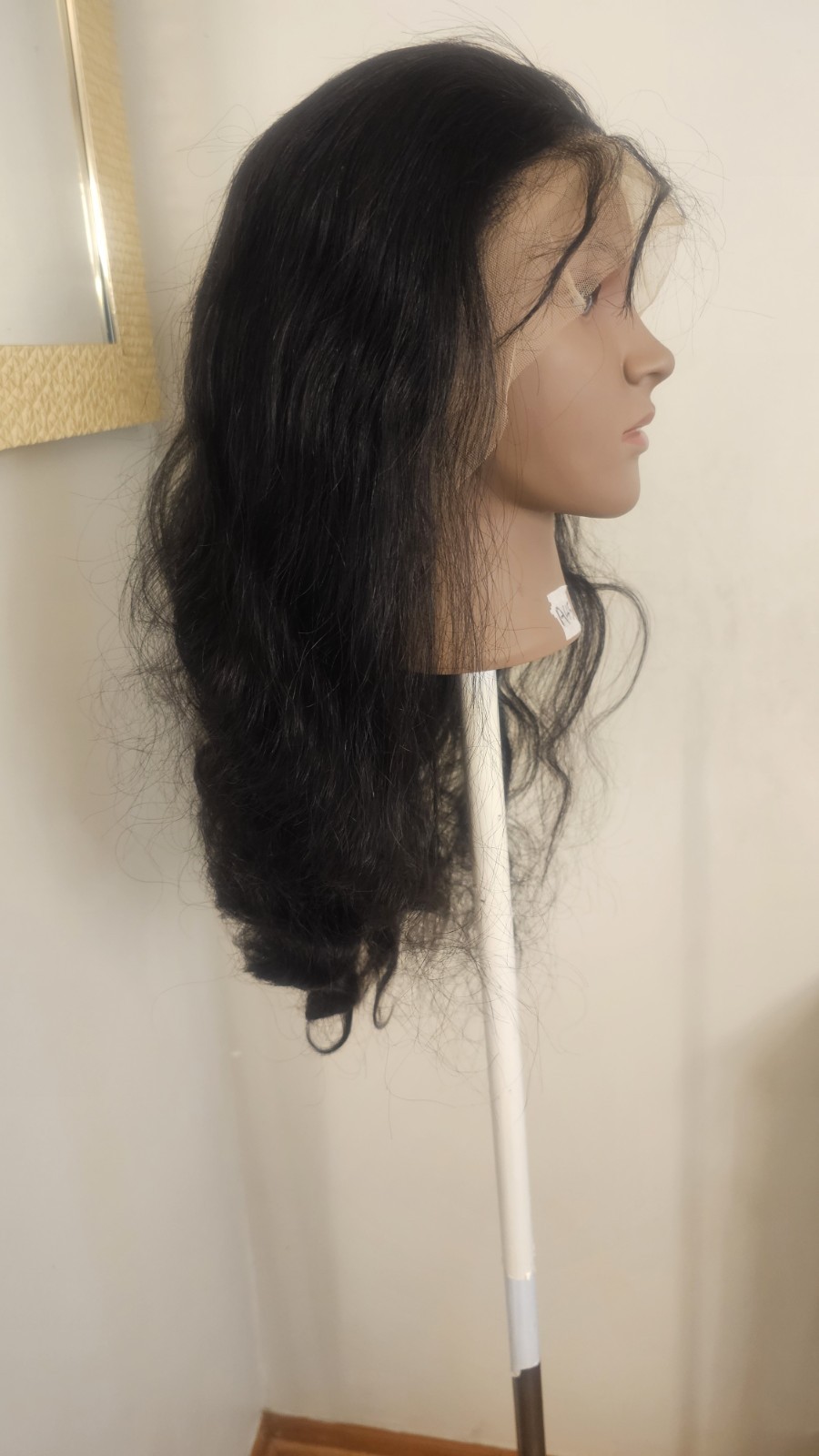 High Quality natural 24 ” straight 100% Virgin Human Hair Lace closure Wig.