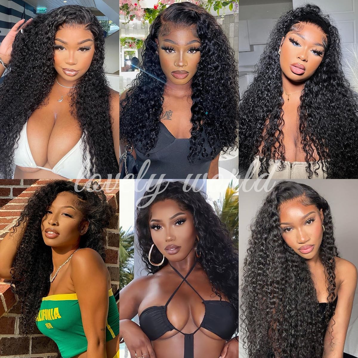 Lovelyworld Deep Wave Lace Front Wigs Human Hair13X4 Hd Deep Curly Lace Frontal