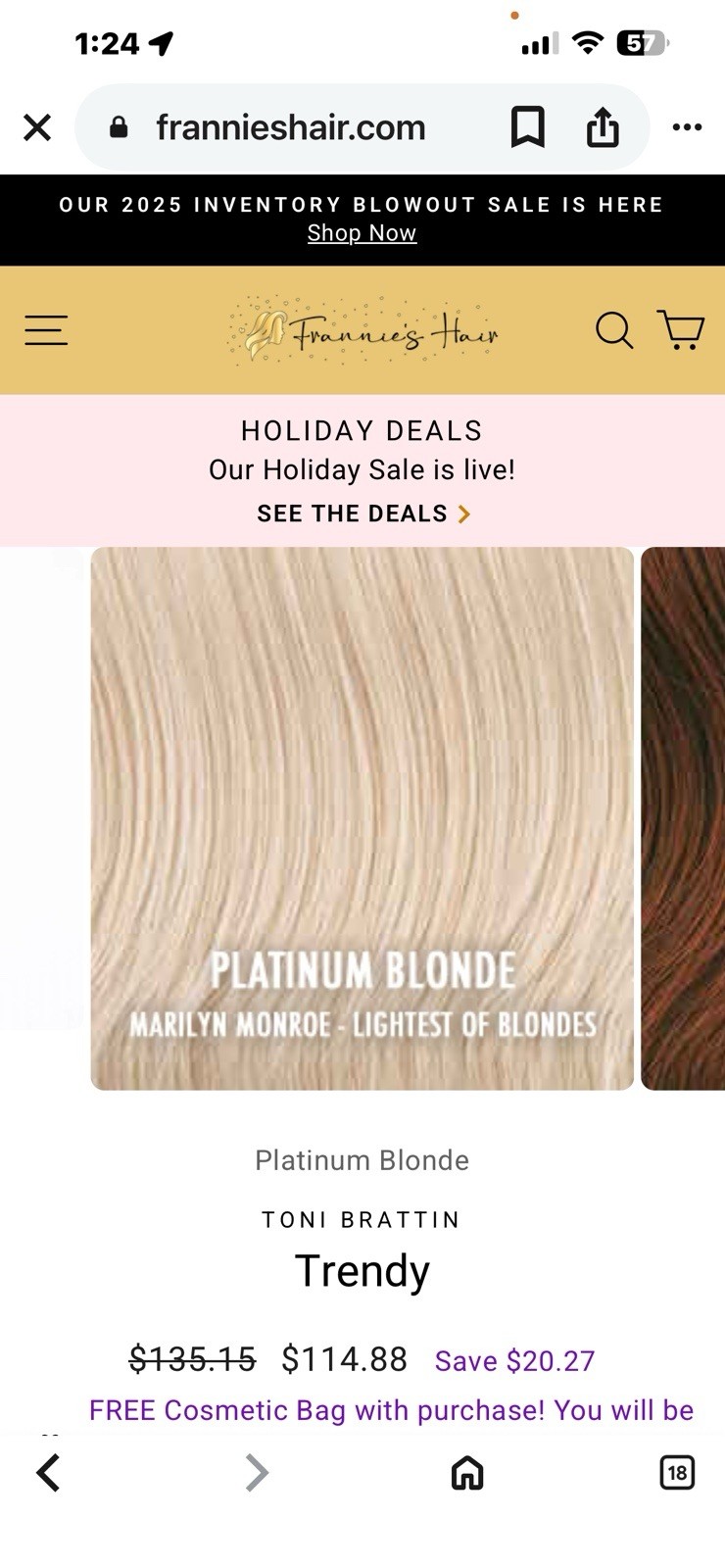 Wigs Toni Brattin #348 Confidence regular