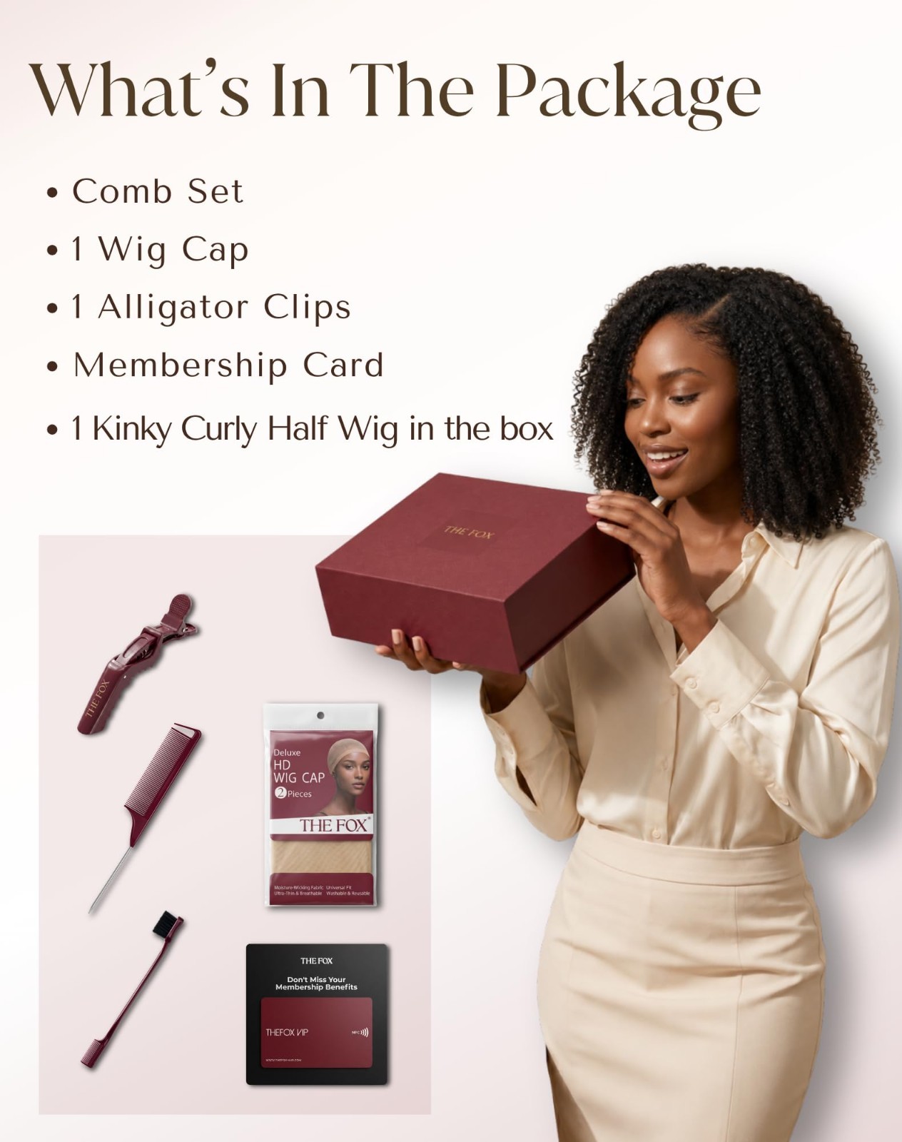 Kinky Curly Half Wig 100% Remy Human Hair | Glueless Flip Over Drawstring 3-in-1