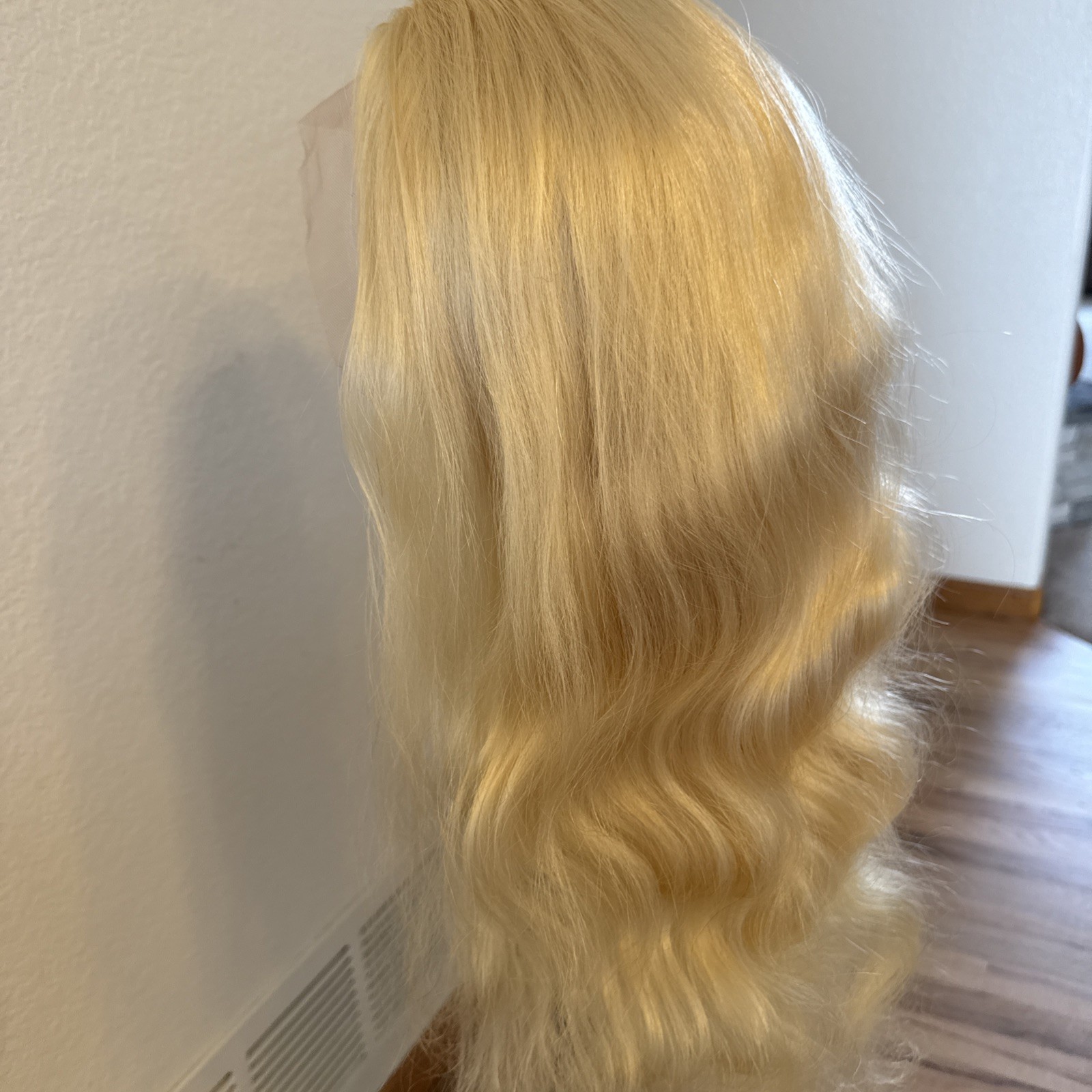 Human Hair Wig | 22” Light| Golden Blonde Highlight’s Lace Cap Hard No Tags 47